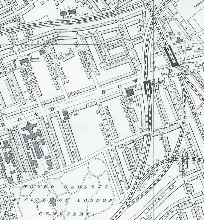 Bacon's 9 inch 1861-61 detail