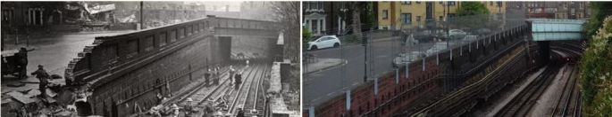 old and new juxtaposition