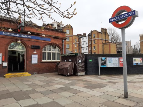 WB street level Bow Road Station